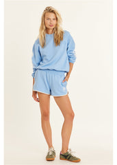Sisstrevolution Women's Lucia Fleece Crew Sweatshirt, Chest Graphic