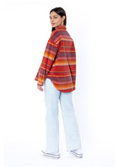 Sisstrevolution Women's Ensenada Printed Fleece Jacket, Oversized
