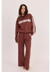 Sisstrevolution Women's Sundown Fleece Crew Sweatshirt, Brushed Back