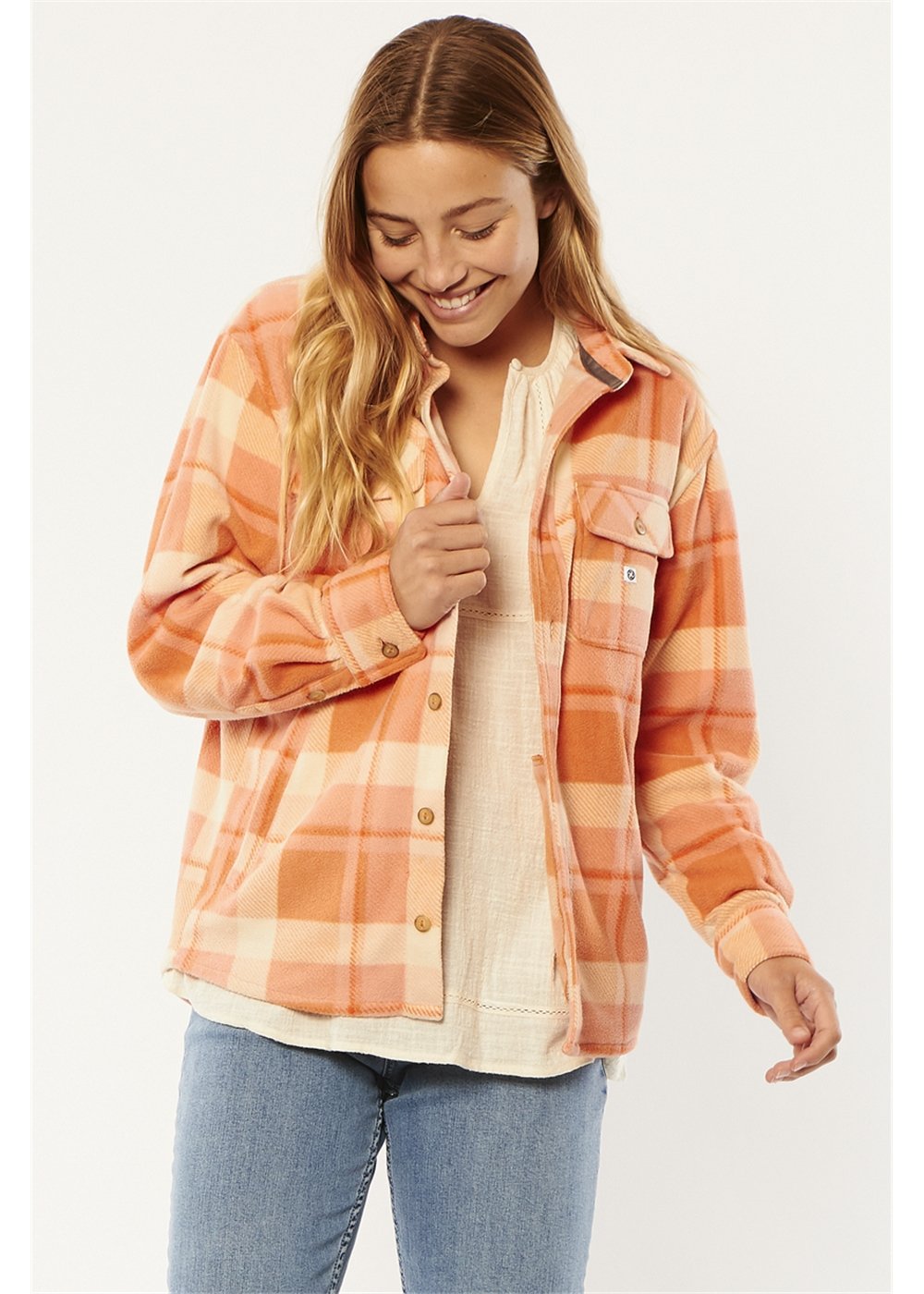 Sisstrevolution Women's Neve Plaid Fleece Jacket, Recycled Polyester