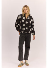 Sisstrevolution Women's Smooth Sherpa Half Zip Fleece, Printed