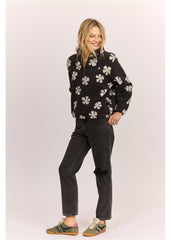 Sisstrevolution Women's Smooth Sherpa Half Zip Fleece, Printed