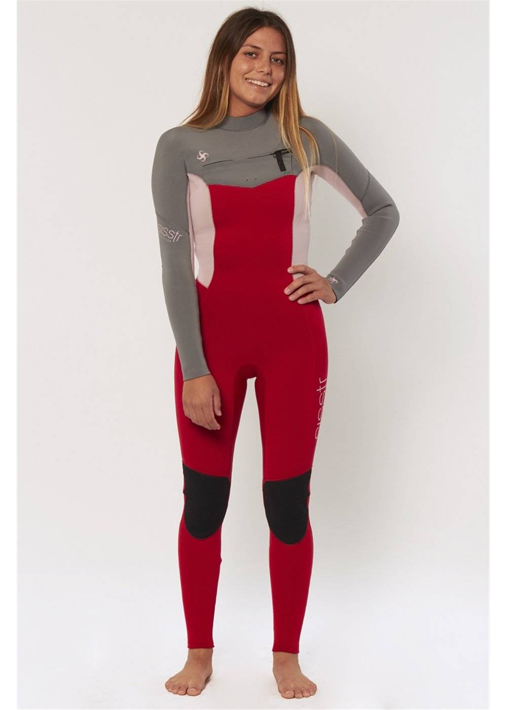 Sisstrevolution Women's 7 Seas 3/2mm Chest Zip Wetsuit, Full Suit