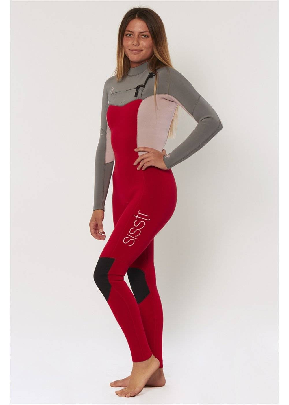 Sisstrevolution Women's 7 Seas 3/2mm Chest Zip Wetsuit, Full Suit