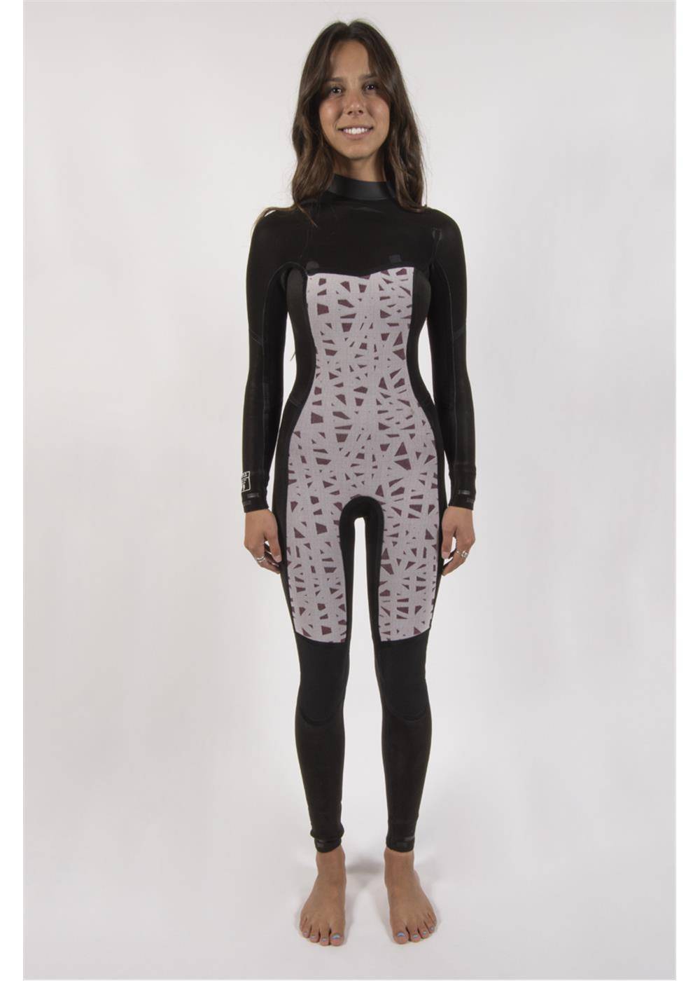 Sisstrevolution Women's 7 Seas 3/2mm Chest Zip Wetsuit, Full Suit