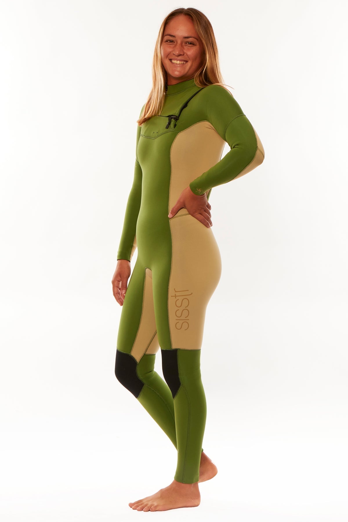 Sisstrevolution Women's 7 Seas 4/3mm Chest Zip Wetsuit, Full Suit
