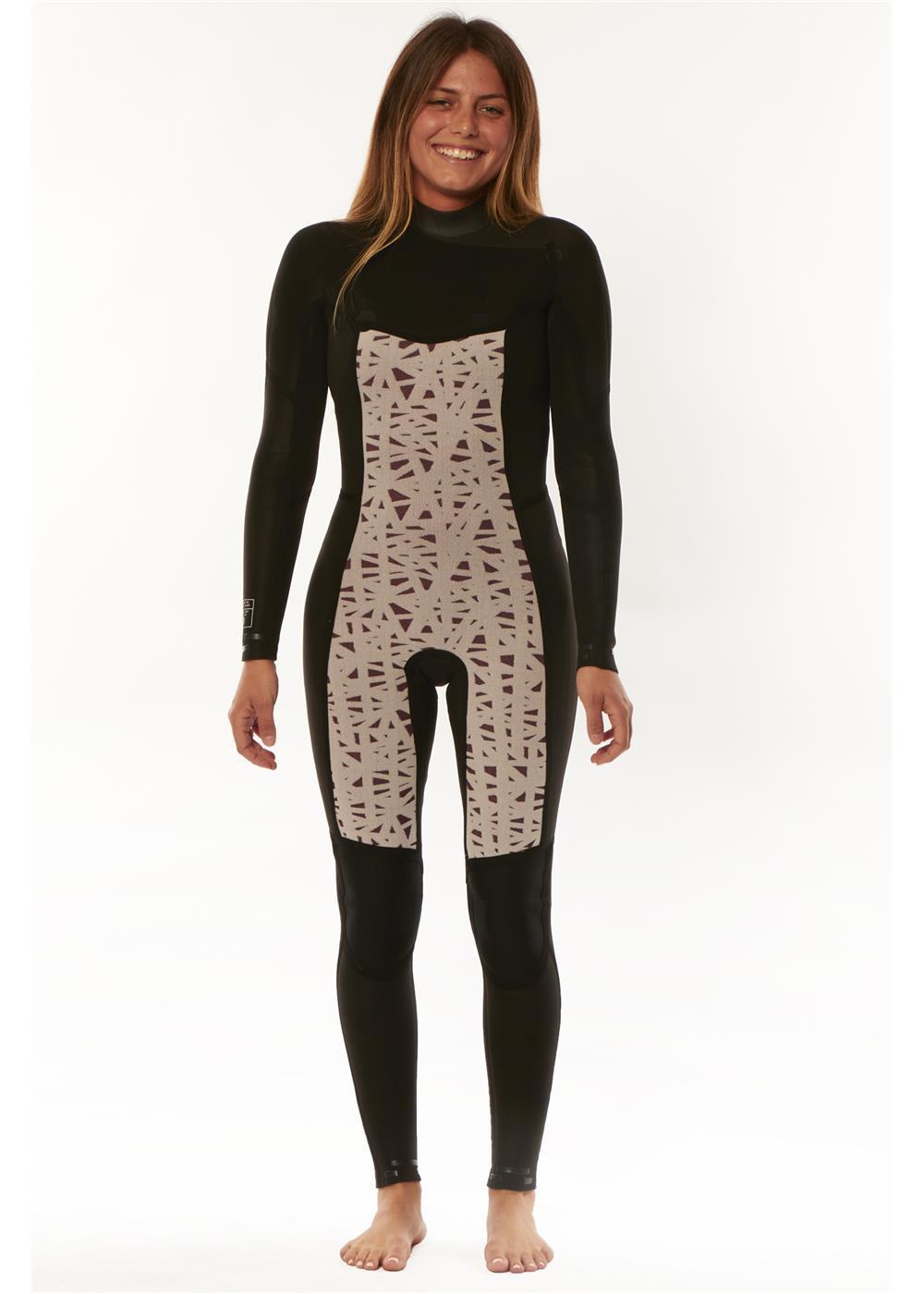 Sisstrevolution Women's 7 Seas 5/4mm Chest Zip Wetsuit, Full Suit