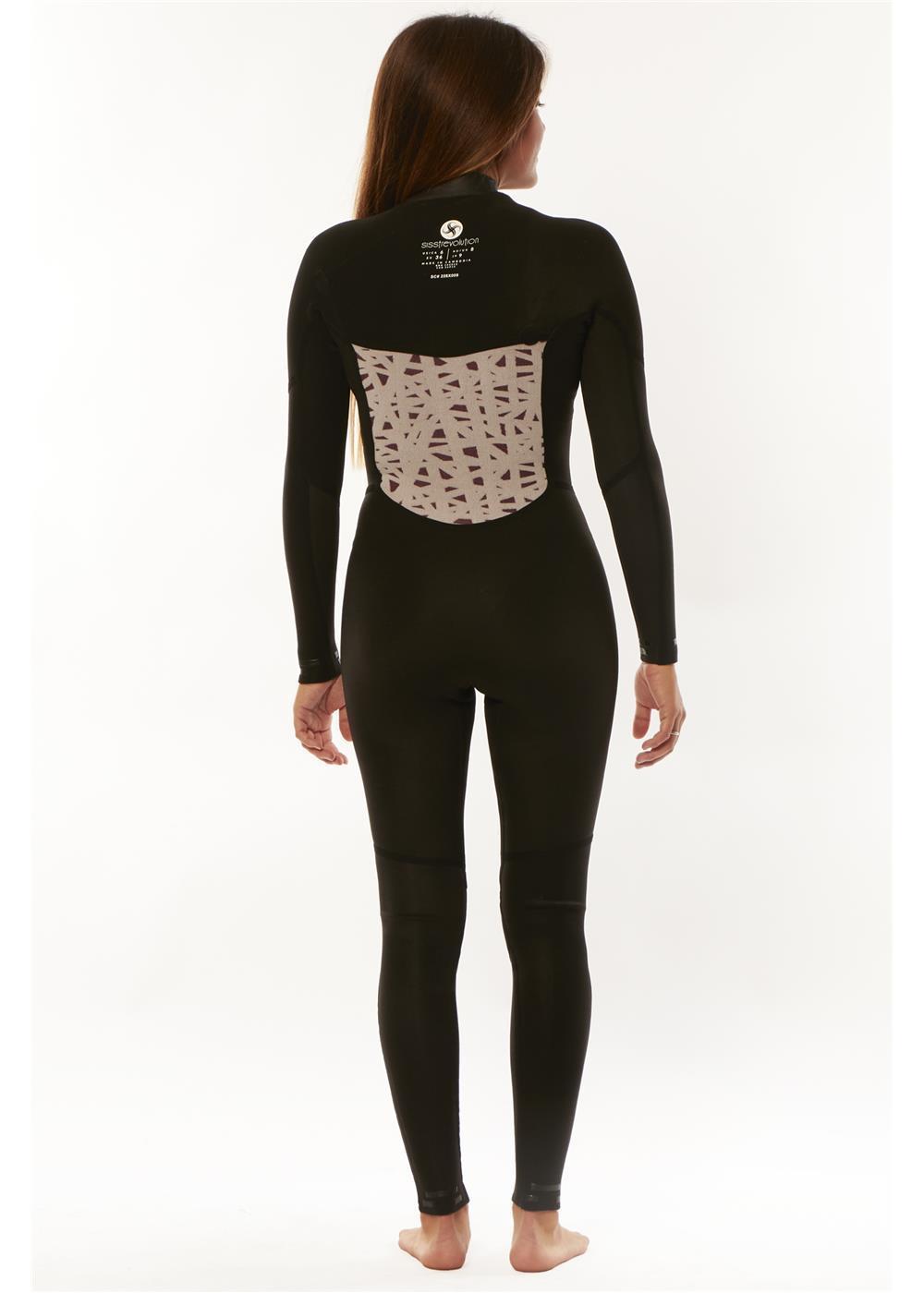 Sisstrevolution Women's 7 Seas 5/4mm Chest Zip Wetsuit, Full Suit