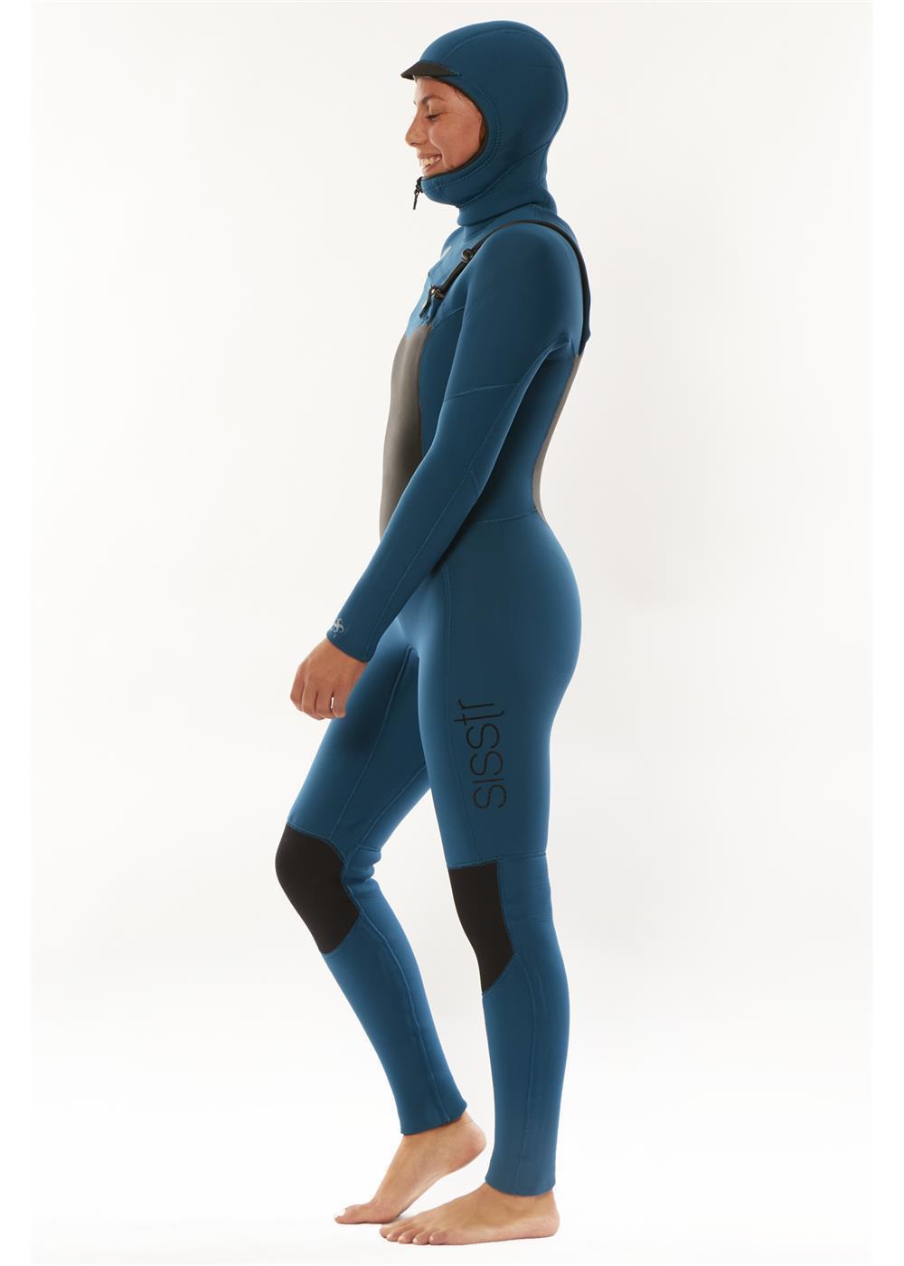 Sisstrevolution Women's 7 Seas 6/5mm Hooded Wetsuit, Chest Zip