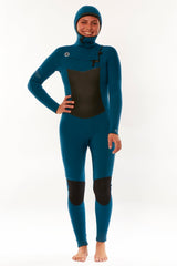 Sisstrevolution Women's 7 Seas 6/5mm Hooded Wetsuit, Chest Zip