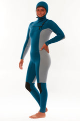 Sisstrevolution Women's My Seas 5/4mm Hooded Wetsuit, Chest Zip
