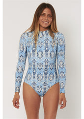 Sisstrevolution Women's Ikat Nora One-Piece Swimsuit, Long Sleeve