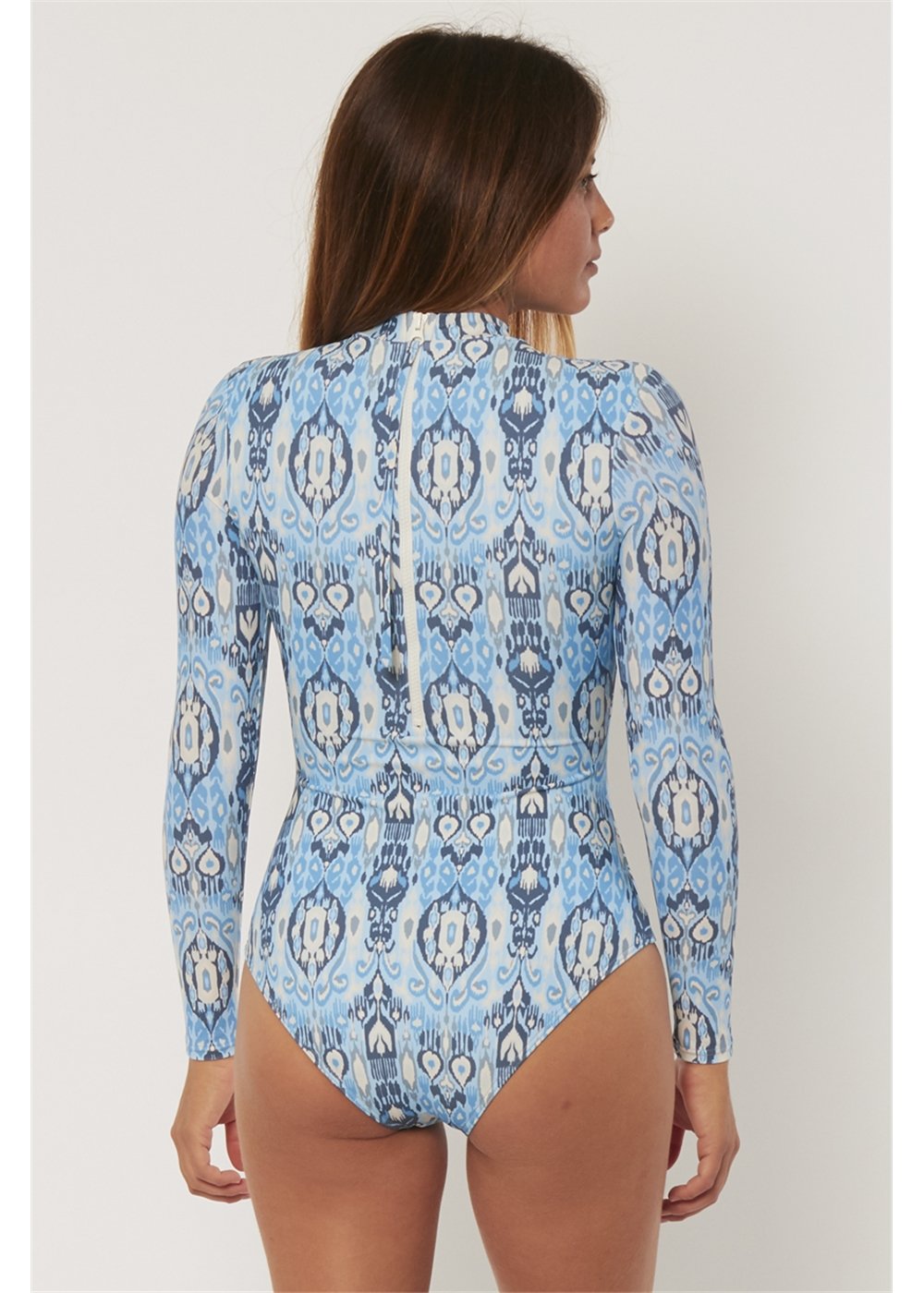 Sisstrevolution Women's Ikat Nora One-Piece Swimsuit, Long Sleeve