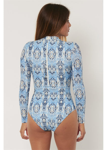 Sisstrevolution Women's Ikat Nora One-Piece Swimsuit, Long Sleeve, image 2