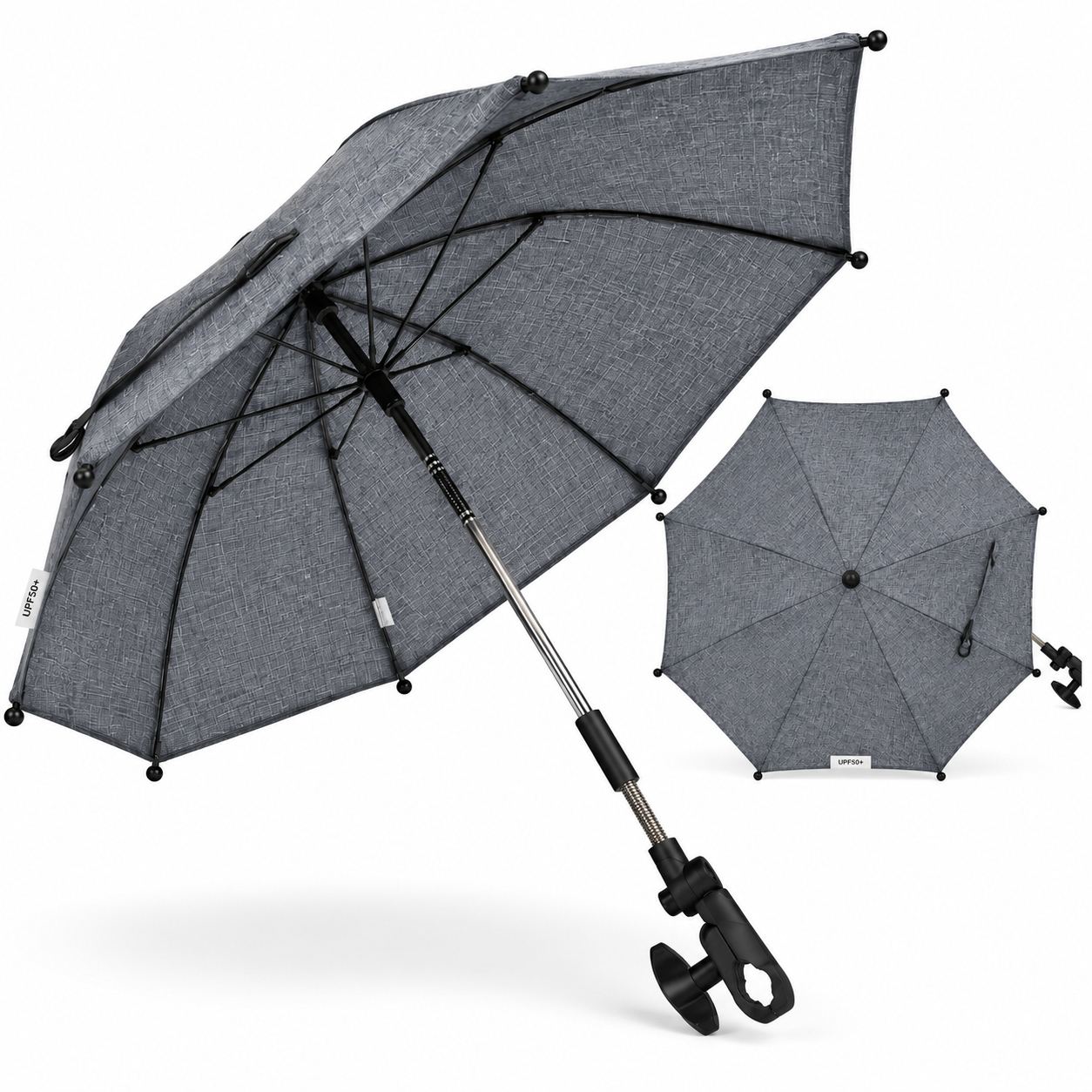 Premium Baby Parasol – Universal Clamp, Fits All Prams & Pushchairs