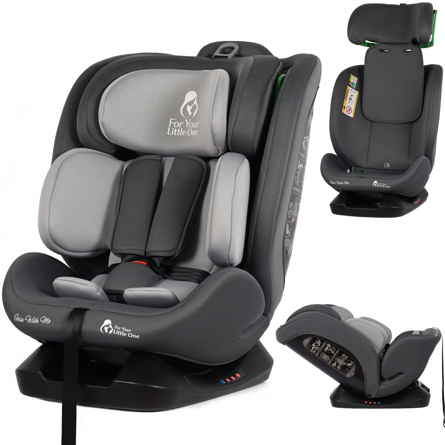 GrowWithMe i-Size Car Seat – Slate Mist, Birth to 12 Years
