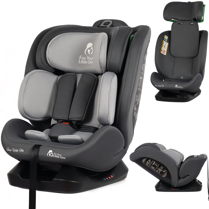 GrowWithMe i-Size Car Seat, Slate Mist, Birth to 12 Years