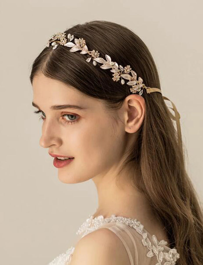 Golden Elegance Bridal Hair Vine, image 2