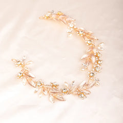 Golden Elegance Bridal Hair Vine