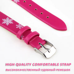 Princess Elsa Leather Strap Kids Watch