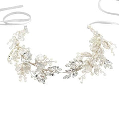 Enchanted Silver Blossom Bridal Headband