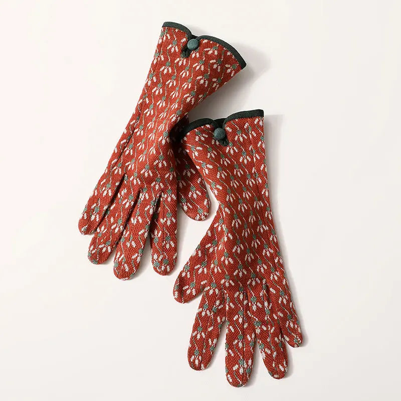 Women's Patterned Touchscreen Gloves
