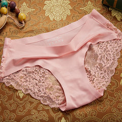 BZEL Lace Seamless Panties – Soft, Sexy & Skin-Friendly Ice Silk Briefs for Women