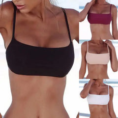 Sunkissed Bandeau Bikini Top – Solid Colour Swimwear Separate