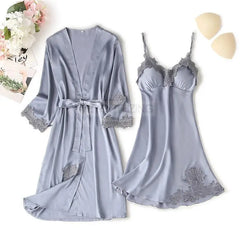 Luxe Satin Lace Pyjama Set