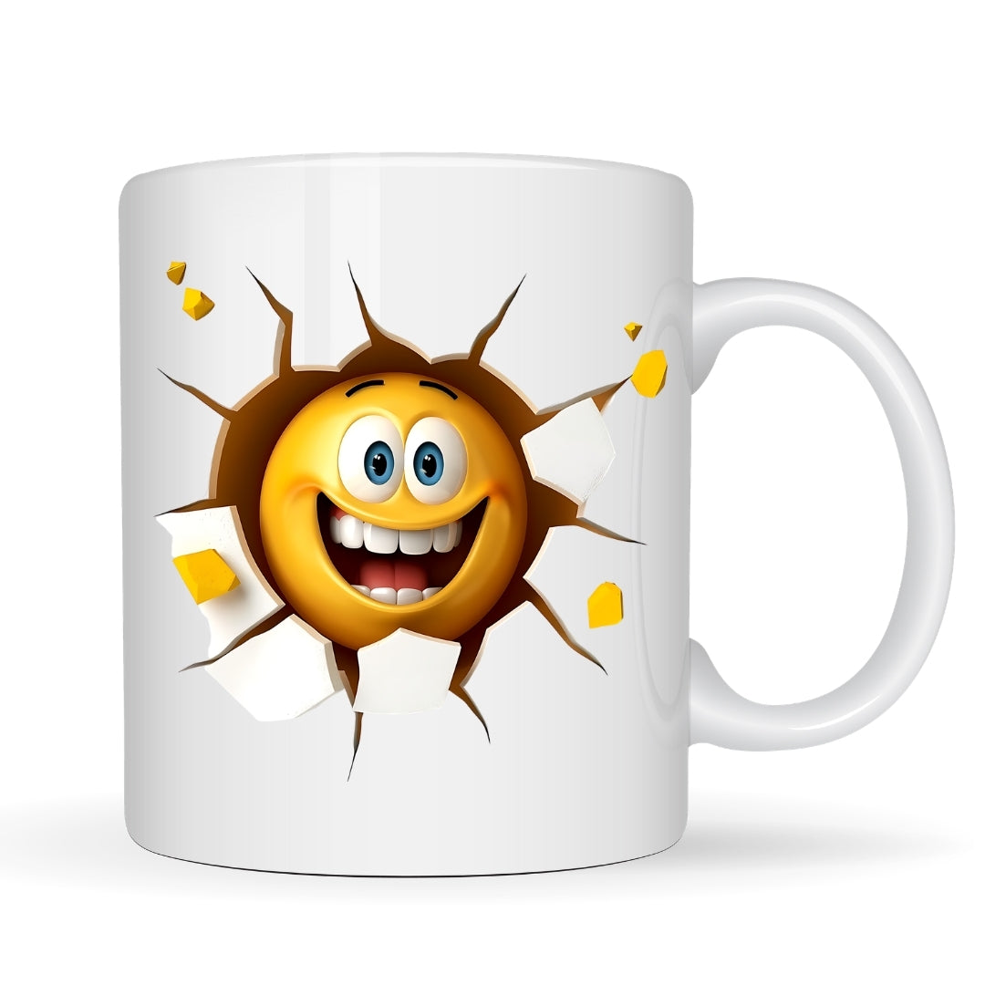 Personalised Happy Face Mug – Mum, Dad or Friend