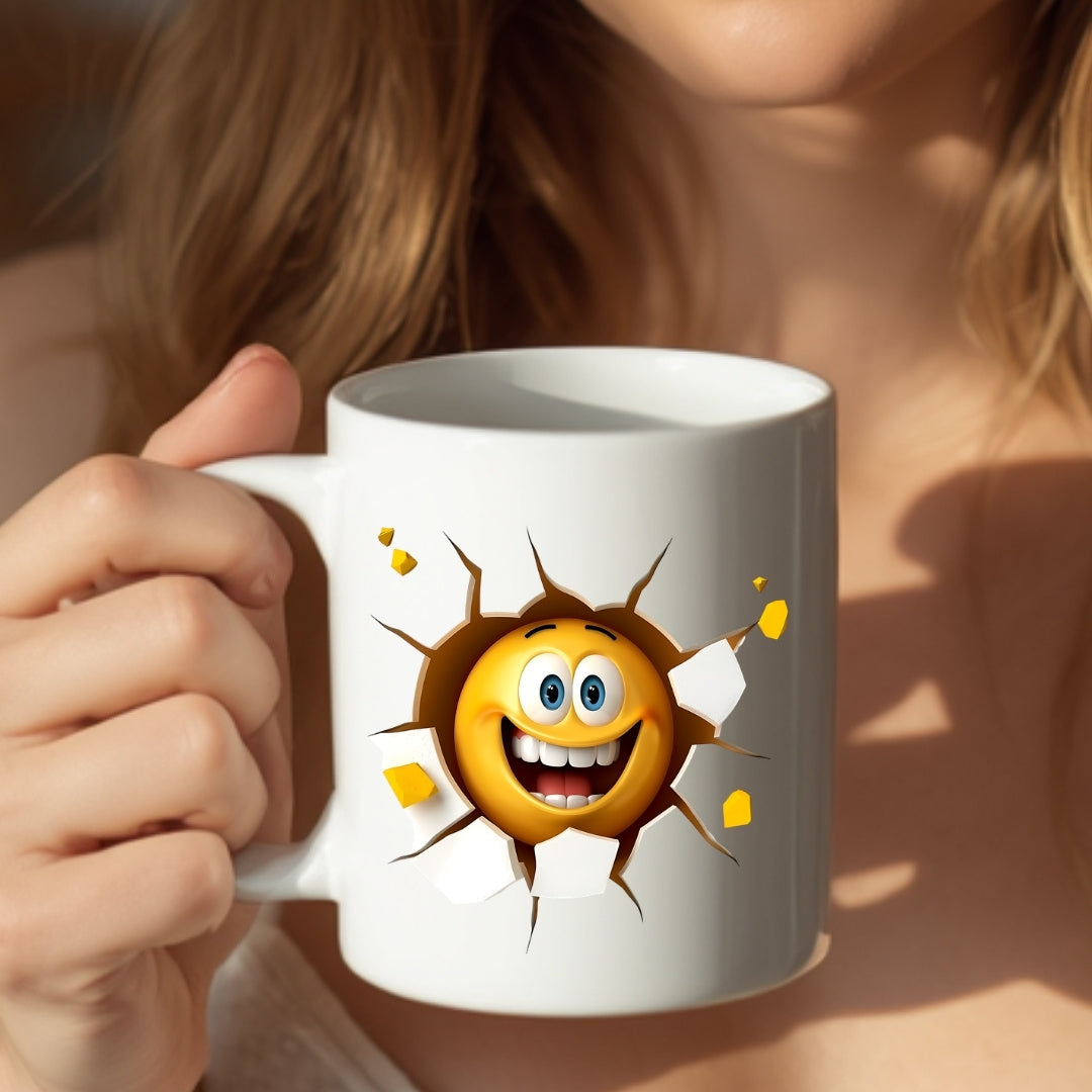 Personalised Happy Face Mug – Mum, Dad or Friend