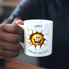 Personalised Happy Face Mug – Mum, Dad or Friend