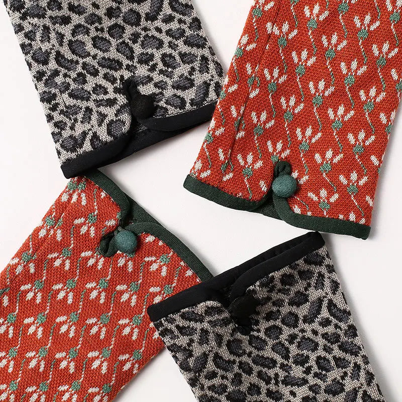 Women's Patterned Touchscreen Gloves