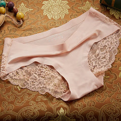BZEL Lace Seamless Panties – Soft, Sexy & Skin-Friendly Ice Silk Briefs for Women