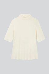 Women's Mock Neck Top – Ribbed TENCEL Modal, Half Sleeve, UK 8-16