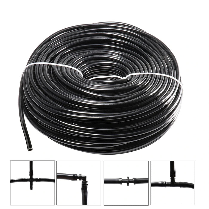 AquaFlow Micro Irrigation Hose, 4/7mm PVC Drip Tubing