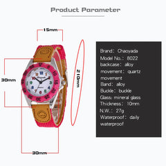 Kids' Colourful Number Quartz Watch