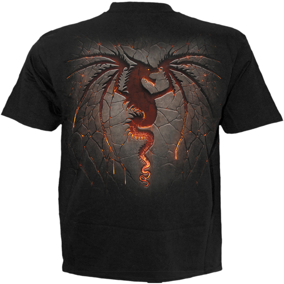 Spiral Dragon Furnace Kids' T-Shirt, Black 100% Cotton
