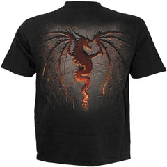 Spiral Dragon Furnace Kids' T-Shirt, Black 100% Cotton