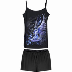 Spiral Bluebell Fairy Women's Gothic Pyjama Set, 100% Cotton Jersey