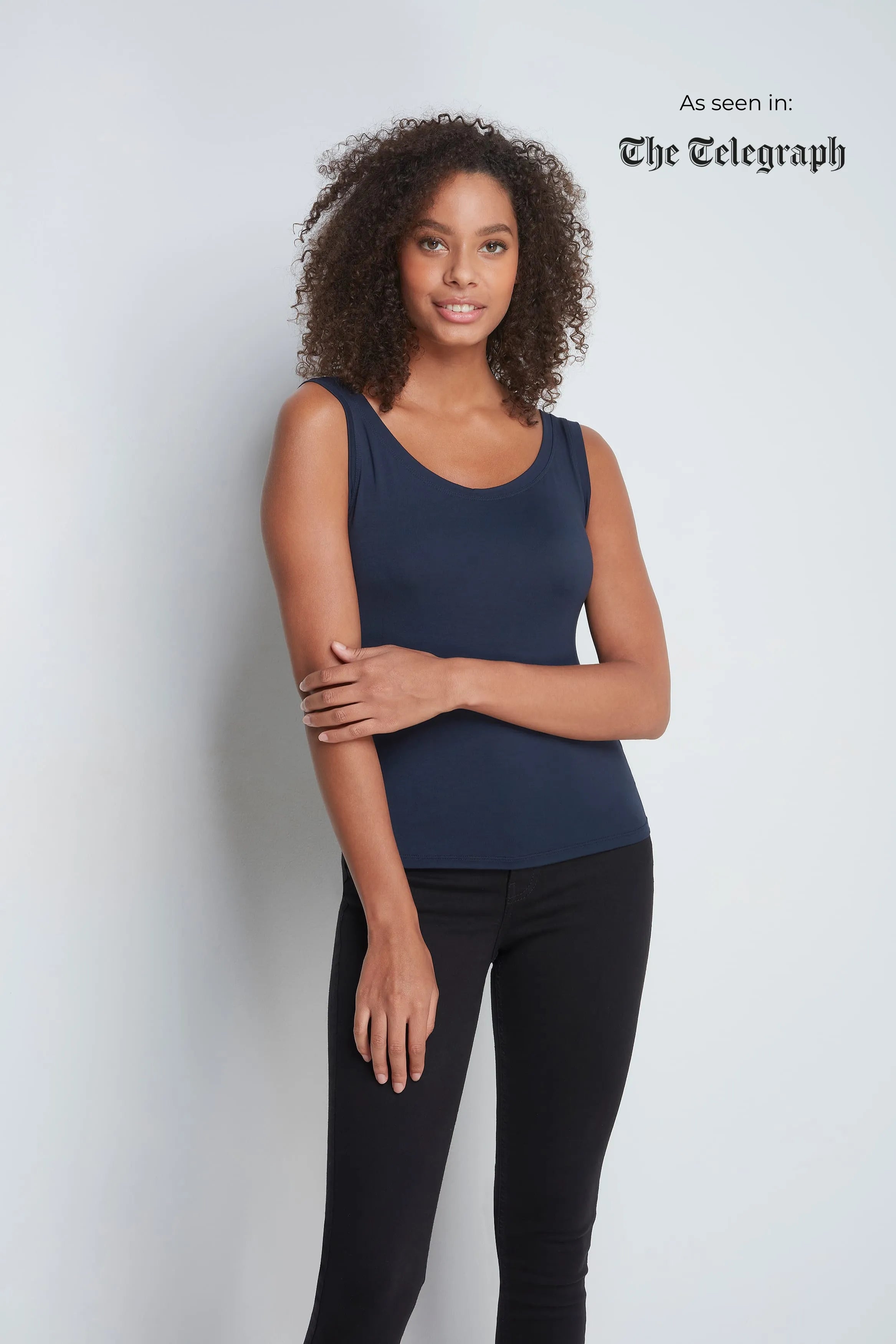 Women's Sleeveless Vest Top – Micro Modal Base Layer, UK 8-18