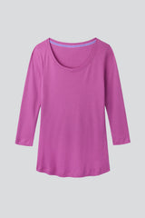 Women's 3/4 Sleeve Scoop Neck T-Shirt – Cotton Modal, UK 6-18