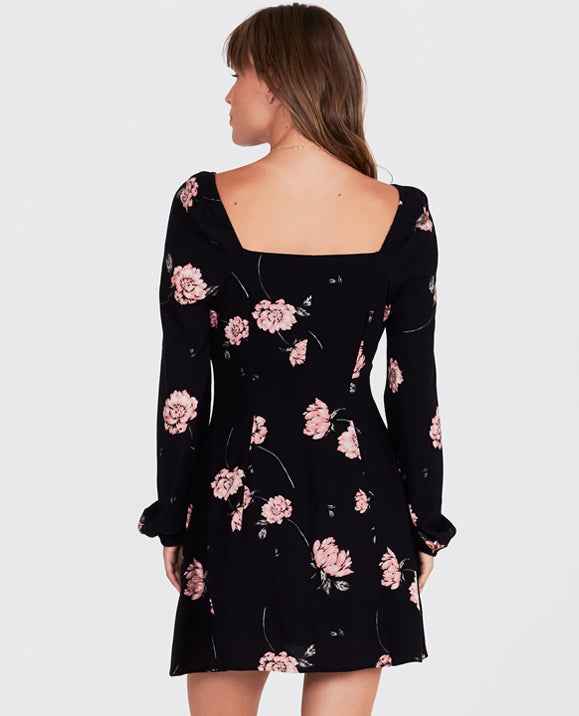 Easy On The Eyes Button-Front Dress with Full Sleeves