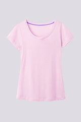 Women's Scoop Neck T-Shirt – Cotton Modal, UK 6-18, Made in Portugal