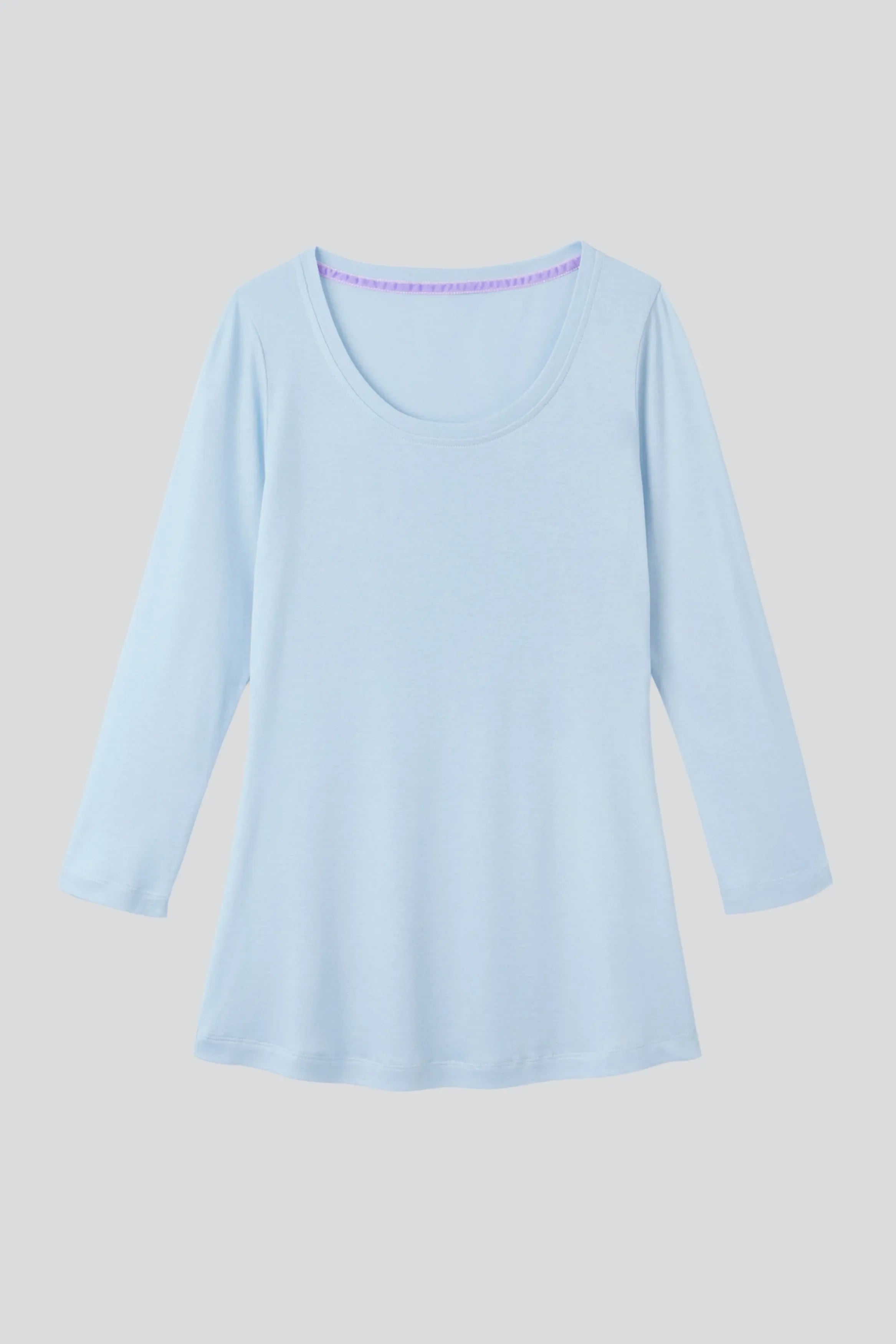 Women's 3/4 Sleeve Scoop Neck T-Shirt – Cotton Modal, UK 6-18