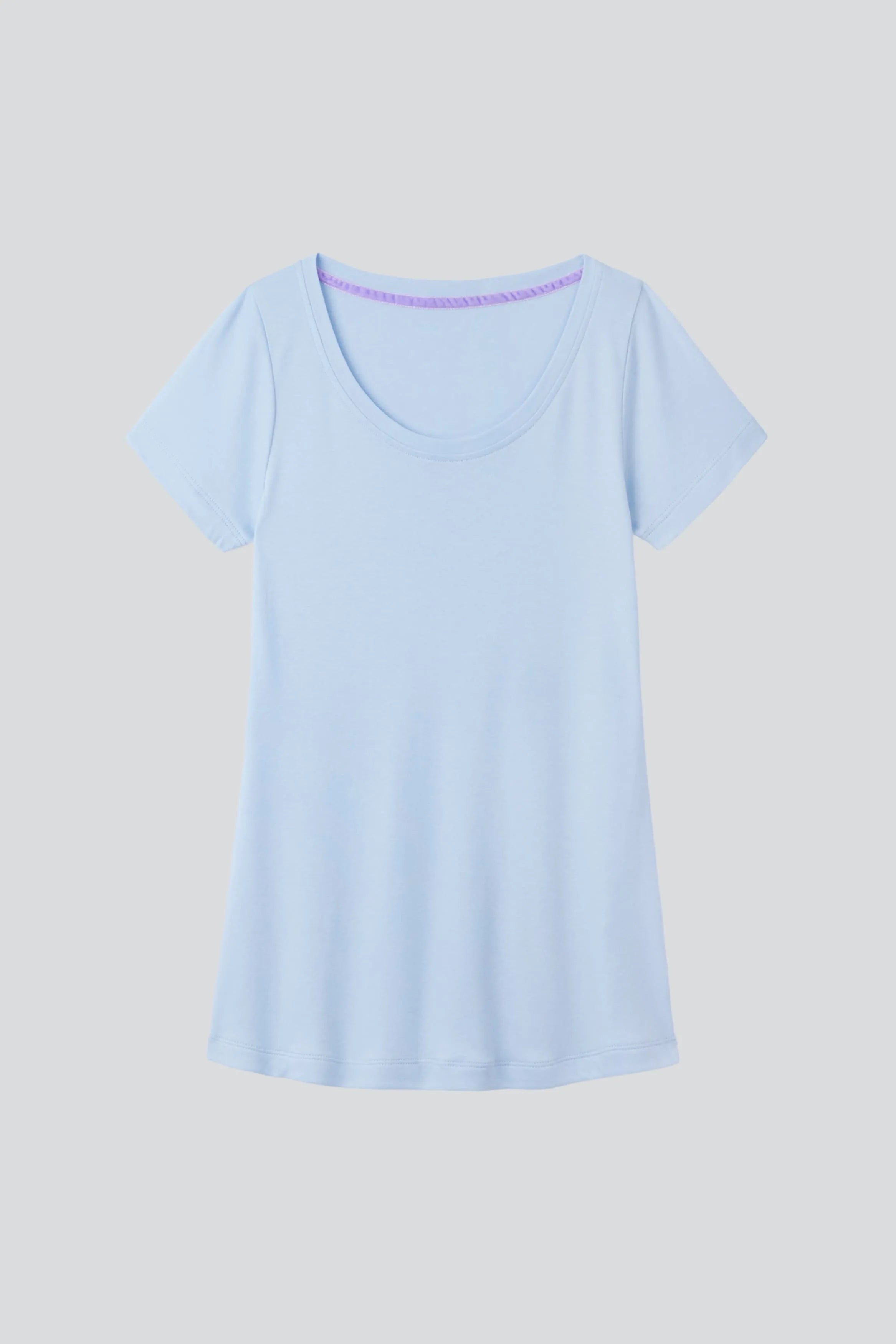 Women's Scoop Neck T-Shirt – Cotton Modal, UK 6-18, Made in Portugal