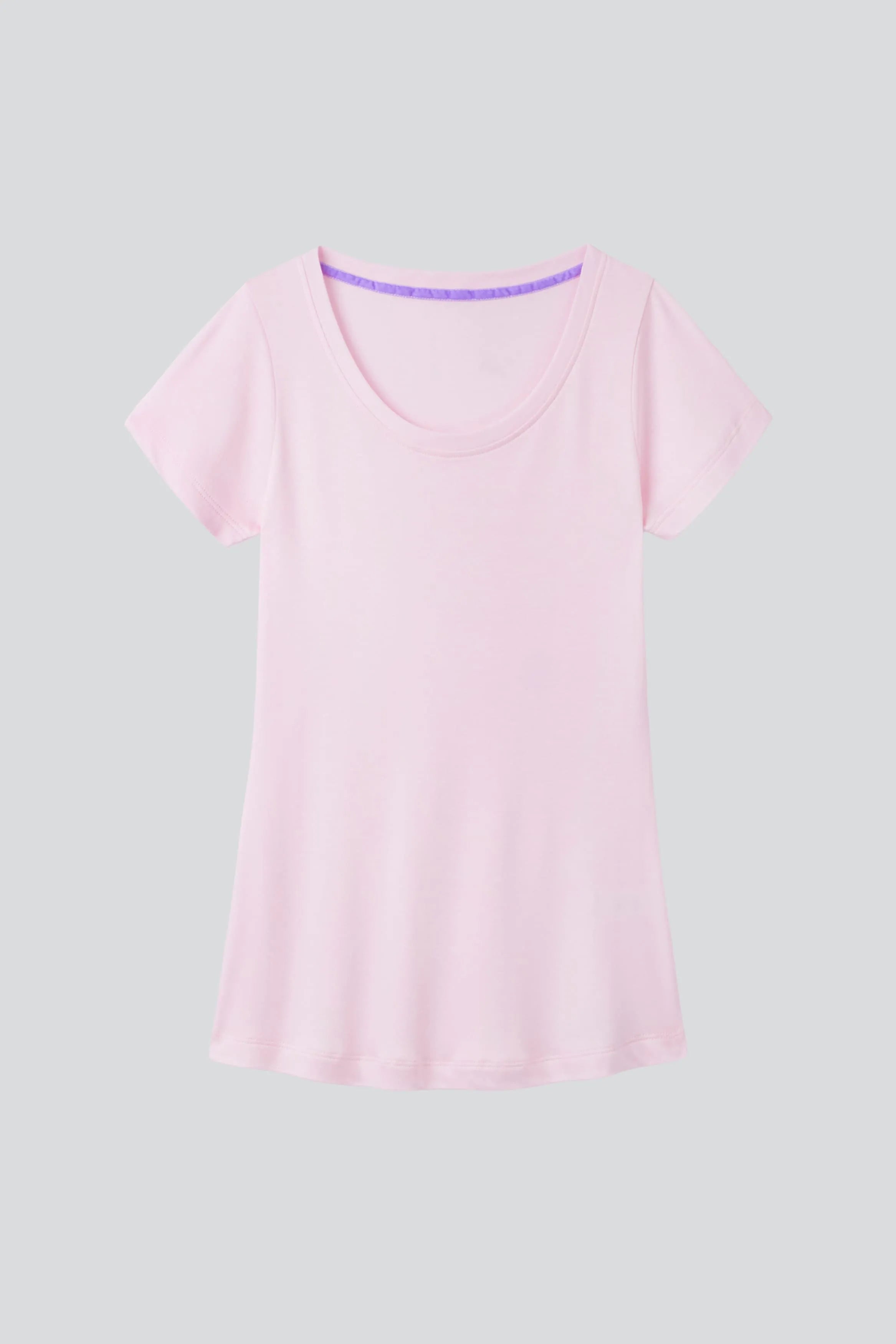 Women's Scoop Neck T-Shirt – Cotton Modal, UK 6-18, Made in Portugal