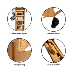 Living in Sunshine Sun Rack Wall Surfboard Rack, 4 Boards
