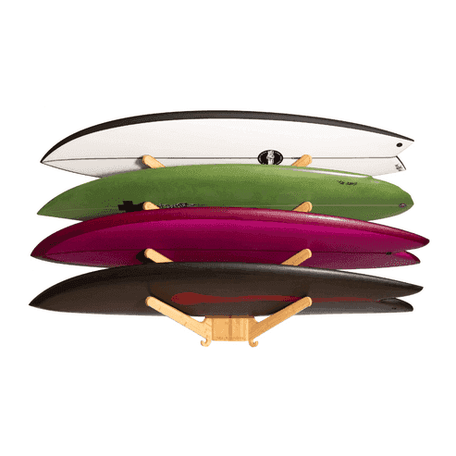 Living in Sunshine Sun Rack Wall Surfboard Rack, 4 Boards