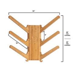 Living in Sunshine Sun Rack Wall Surfboard Rack, 4 Boards